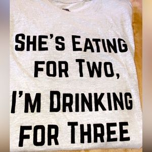 Mens XL Pregnancy Announcement Tee